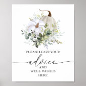 ハロウィン 秋のブライダルシャワー アドバイス ウィッシュ サイン (正面)