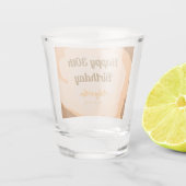 ハロウィン 秋の30歳の誕生日 ラスティック ウッド ショットグラス (裏面)