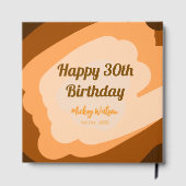 ハロウィン 秋の30歳誕生日 ラスティック ウッド ゲストブック (裏面)