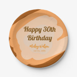 ハロウィン 秋の30歳誕生日 ラスティック ウッド ペーパープレート