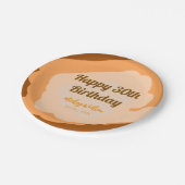 ハロウィン 秋の30歳誕生日 ラスティック ウッド ペーパープレート (アングル)