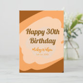 ハロウィン 秋の30歳誕生日 ラスティック ウッド 招待状 (スタンド正面)