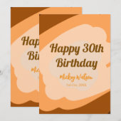 ハロウィン 秋の30歳誕生日 ラスティック ウッド 招待状 (正面/裏面)