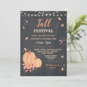 ハロウィン 秋祭り かぼちゃ オータム イベント チョーク 招待状 (スタンド正面)
