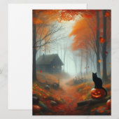 ハロウィン/秋/もみじ/きぼんねこ シーズンカード (正面/裏面)