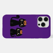 ハロウィン+秋+カボチャ+猫 iPhoneケース (裏面横)