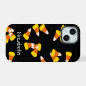 ハロウィン 秋 キャンディコーンのかけら iPhone 15ケース (裏面横)