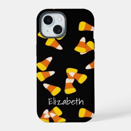 ハロウィン 秋 キャンディコーンのかけら iPhone 15ケース (裏面)