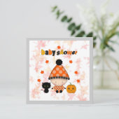 ハロウィン+秋+出産祝い 招待状 (スタンド正面)