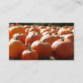 ハロウィン、秋、感謝祭のカボチャの写真 名刺 (裏面)