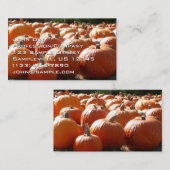 ハロウィン、秋、感謝祭のカボチャの写真 名刺 (正面/裏面)