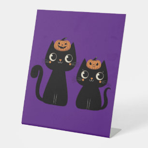 ハロウィン/秋/秋/かぼちゃ/猫 台座サイン
