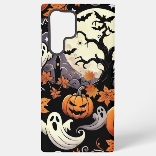 ハロウィン/秋/紅葉シーズン SAMSUNG GALAXYケース (裏面)
