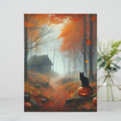 ハロウィン/秋/紅葉/かぼちゃ/猫 シーズンカード (スタンド正面)