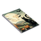ハロウィン/秋/紅葉/かぼちゃ/猫 ノートブック (右側)