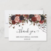 ハロウィン 秋 花柄 ありがとう ブライダルシャワー サンキューカード (正面)