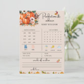 ハロウィン 秋 赤ちゃん 予測 アドバイス ゲーム カード (スタンド正面)