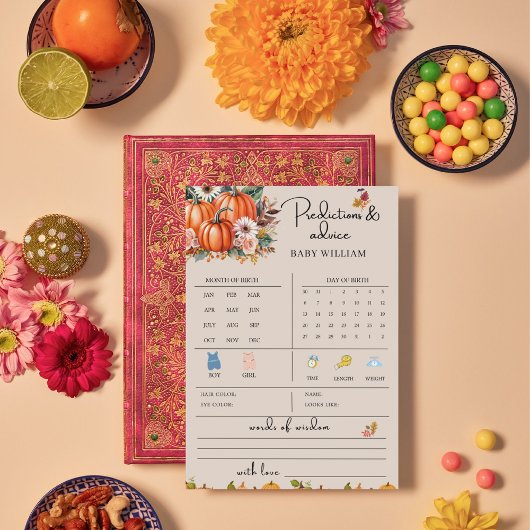 ハロウィン 秋 赤ちゃん 予測 アドバイス ゲーム カード