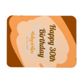 ハロウィン 秋 30歳の誕生日 ラスティック ウッド マグネット (横)