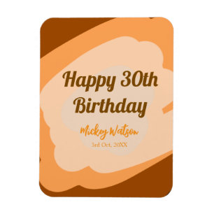 ハロウィン 秋 30歳の誕生日 ラスティック ウッド マグネット