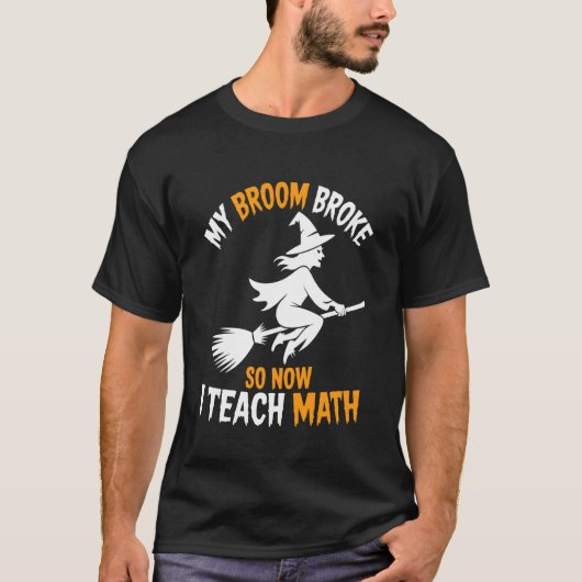ハロウィン 算数 教師 サイエンス 面白い 学校 教師向け Tシャツ (正面)
