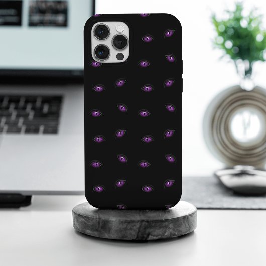 ハロウィン, 紫の目, トリック・オア・トリート, ブー iPhoneケース