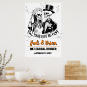 ハロウィン 結婚式 ウェルカムボード "Till Death Do Us Part" ポスター (キッチン)