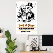 ハロウィン 結婚式 ウェルカムボード "Till Death Do Us Part"