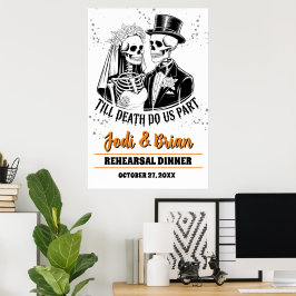 ハロウィン 結婚式 ウェルカムボード "Till Death Do Us Part" ポスター