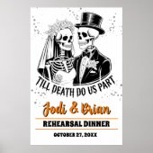 ハロウィン 結婚式 ウェルカムボード "Till Death Do Us Part" ポスター (正面)