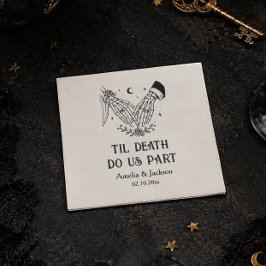 ハロウィン 結婚式 Til Death Do Us Part スタンダードカクテルナプキン