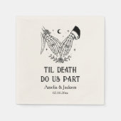 ハロウィン 結婚式 Til Death Do Us Part スタンダードカクテルナプキン (正面)