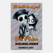 ハロウィン 結婚式 Till Death Do Us Part アクリルサイン (正面)