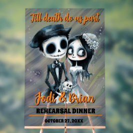 ハロウィン 結婚式 Till Death Do Us Part アクリルサイン