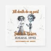 ハロウィン 結婚式 Till Death Do Us Part スタンダードランチョンナプキン (正面)