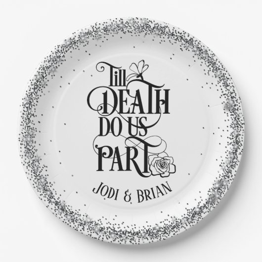 ハロウィン 結婚式 Till Death Do Us Part ペーパープレート (正面)