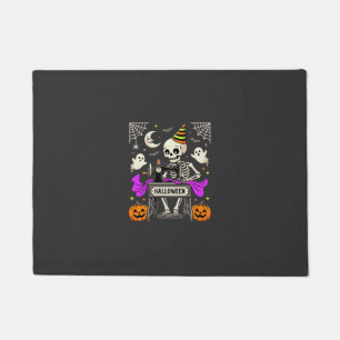 ハロウィン 縫製 スケルトン スプーキー ゴースト パンプキン 縫 ドアマット