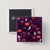 ハロウィン 缶バッジ (正面&裏面)