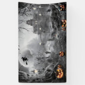ハロウィン 背景 恐怖 背景 横断幕 (縦)