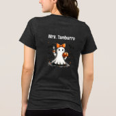 ハロウィン「良い本を読みなさいBOOOO」ゴーストの弓 トライブレンドＴシャツ (裏面)