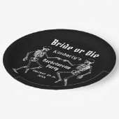 ハロウィン 花嫁か死か スケルトン ブライズメイド パーティー ペーパープレート (アングル)