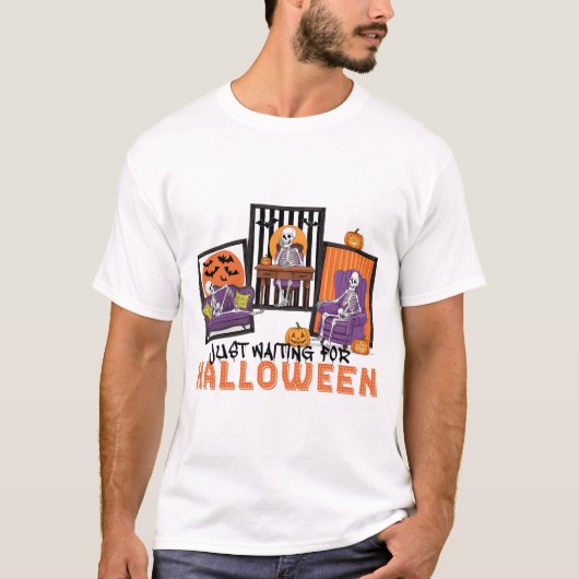 ハロウィン+落ち着いた雰囲気を待つのみ Tシャツ (正面)