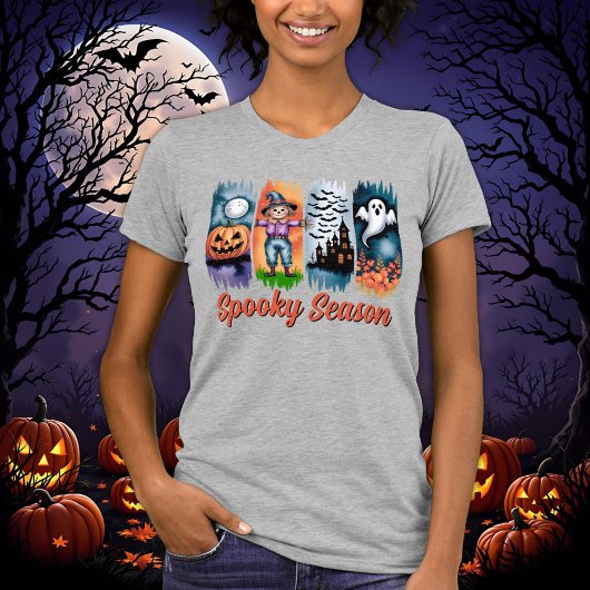 ハロウィン+落ち着いた+筆致+デザイン Tシャツ