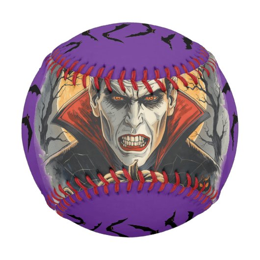 ハロウィン、血に飢えたヴァンパイア 野球ボール (正面)