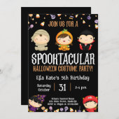 ハロウィン 衣装パーティー 誕生日 子供パーティー 招待状 (正面/裏面)