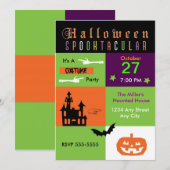 ハロウィン 衣装パーティ カラー パーティ への招待 招待状 (正面/裏面)