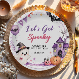 ハロウィン 誕生日おめでとう Let's Get Spooky ペーパープレート
