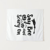 ハロウィン 誕生日にブーって怖い タペストリー (正面(横))