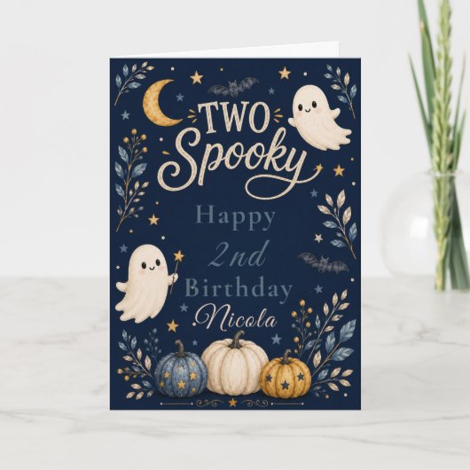 ハロウィン 誕生日カード 2歳 カード (正面)