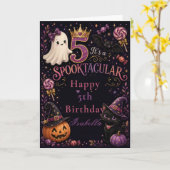 ハロウィン 誕生日カード 5歳 カード (黄色い花)